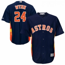 Youth Majestic Houston Astros 24 Jimmy Wynn Replica Navy Blue Alternate Cool Base MLB Jersey 