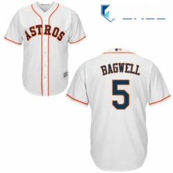 Youth Majestic Houston Astros 5 Jeff Bagwell Authentic White Home Cool Base MLB Jersey