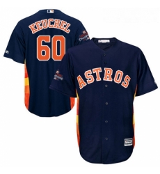 Youth Majestic Houston Astros 60 Dallas Keuchel Replica Navy Blue Alternate 2017 World Series Champions Cool Base MLB Jersey