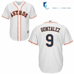 Youth Majestic Houston Astros 9 Marwin Gonzalez Replica White Home Cool Base MLB Jersey 