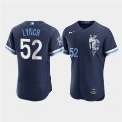 Men Kansas City Royals 52 Daniel Lynch 2022 Navy City Connect Flex Base Stitched MLB jersey