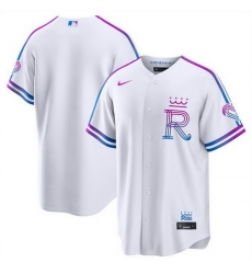 Men Kansas City Royals Blank White 2026 City Connect Stadium Stitched Baseball Jersey Men Kansas City Royals Blank White 2026 City Connect Stadium Stitched Baseball Jersey