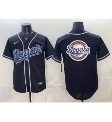Men Kansas City Royals Team Big Logo 2026 Fashion Replica Black Out Stitched Baseball Jersey Men Kansas City Royals Team Big Logo 2026 Fashion Replica Black Out Stitched Baseball Jersey