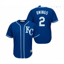 Mens Kansas City Royals 2 Chris Owings Replica Blue Alternate 2 Cool Base Baseball Jersey 