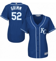 Womens Majestic Kansas City Royals 52 Justin Grimm Authentic Blue Alternate 2 Cool Base MLB Jersey 