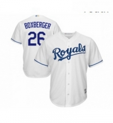 Youth Kansas City Royals 26 Brad Boxberger Replica White Home Cool Base Baseball Jersey 