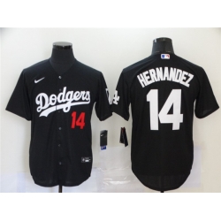 Dodgers 14 Enrique Hernandez Black 2020 Nike Cool Base Jersey