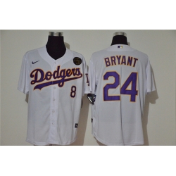 Dodgers 24 Kobe Bryant White 2020 Nike KB Cool Base Jerseys