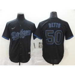 Dodgers 50 Mookie Betts Black Shadow 2020 Nike Cool Base Jersey