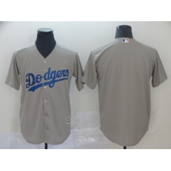 Dodgers Blank Gray Cool Base Jersey