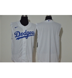 Dodgers Blank White Nike Cool Base Sleeveless Jersey