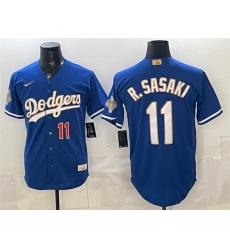 Men Los Angeles Dodgers 11 Roki Sasaki Royal 2026 Alternate Gold Collection Stadium Stitched Baseball Jersey Men Los Angeles Dodgers 11 Roki Sasaki Royal 2026 Alternate Gold Collection Stadium Stitched Baseball Jersey