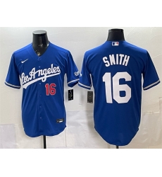 Men Los Angeles Dodgers  16 Will Smith Royal Alternate Stadium Stitched Baseball Jersey