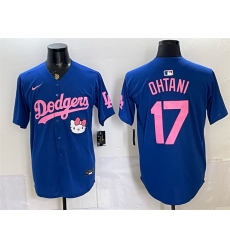 Men Los Angeles Dodgers  17 Shohei Ohtani Royal 2025 Hello Kitty Vapor Limited Stitched Baseball Jersey