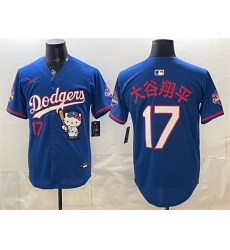 Men Los Angeles Dodgers 17 Shohei Ohtani Royal Hello Kitty Night 2025 World Series Champions Patch Stitched Baseball Jersey II Men Los Angeles Dodgers 17 Shohei Ohtani Royal Hello Kitty Night 2025 World Series Champions Patch Stitched Baseball Jersey II