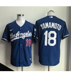 Men Los Angeles Dodgers 18 Yoshinobu Yamamoto Blue 2026 Gold Collection Stadium Stitched Baseball Jersey Men Los Angeles Dodgers 18 Yoshinobu Yamamoto Blue 2026 Gold Collection Stadium Stitched Baseball Jersey