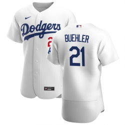 Men Los Angeles Dodgers 21 Walker Buehler Men Nike White Home 2020 Flex Base Player MLB Jersey