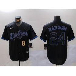 Men Los Angeles Dodgers 24  27Black Mamba 27 Black Cool Base Stitched Baseball Jersey 3