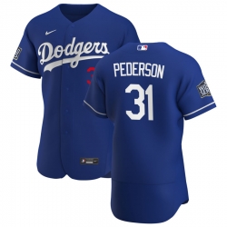 Men Los Angeles Dodgers 31 Joc Pederson Men Nike Royal Alternate 2020 World Series Bound Flex Base Player MLB Jersey