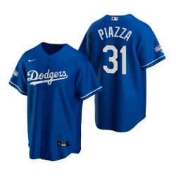 Men Los Angeles Dodgers 31 Mike Piazza Royal 2020 World Series Champions Replica Jersey