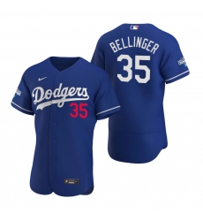 Men Los Angeles Dodgers 35 Cody Bellinger Royal 2020 World Series Champions Flex Base Jersey