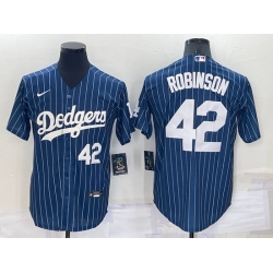 Men Los Angeles Dodgers 42 Jackie Robinson Navy Cool Base Stitched Jerseyy