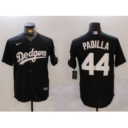 Men Los Angeles Dodgers 44 Vicente Padilla Black Cool Base Stitched Baseball Jersey