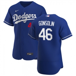 Men Los Angeles Dodgers 46 Tony Gonsolin Men Nike Royal Alternate 2020 Flex Base Player MLB Jersey