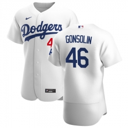 Men Los Angeles Dodgers 46 Tony Gonsolin Men Nike White Home 2020 Flex Base Player MLB Jersey