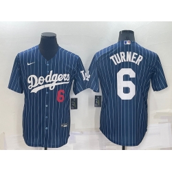 Men Los Angeles Dodgers 6 Black Cool Base Stitched Baseball Jersey