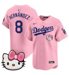 Men Los Angeles Dodgers 8 Enrique Hernandez Pink 2025 Hello Kitty Vapor Limited Stitched Baseball Jersey Men Los Angeles Dodgers 8 Enrique Hernandez Pink 2025 Hello Kitty Vapor Limited Stitched Baseball Jersey