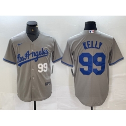 Men Los Angeles Dodgers 99 Joe Kelly Grey Stitched Jersey2