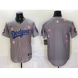 Men Los Angeles Dodgers Blank Grey 2025 Tokyo Series Limited Stitched Baseball Jersey