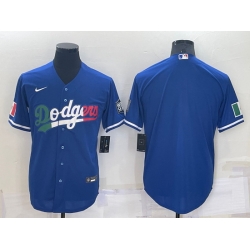 Men Los Angeles Dodgers Blank Royal Cool Base Stitched Baseball Jersey