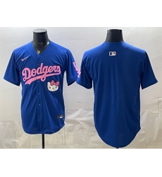 Men Los Angeles Dodgers Blank Royal Hello Kitty Night Stitched Baseball Jersey