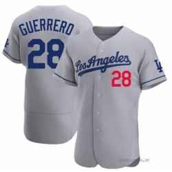 Men Los Angeles Dodgers Pedro Guerrero #28 Gray Stitched Flex base Stitched MLB Jersey