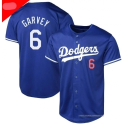 Men Los Angeles Dodgers Steve Garvey #6 Blue Flex Base Stitched White Jersey