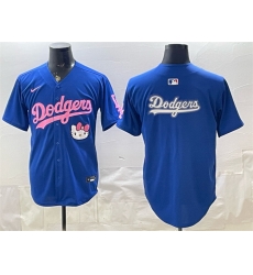 Men Los Angeles Dodgers Team Big Logo Royal Hello Kitty Night Stitched Baseball Jerseys