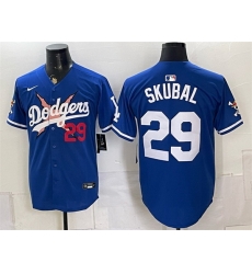 Men Los Angeles Dodgers x One Piece 29 Tarik Skubal Royal Alternate Stadium Stitched Baseball Jersey Men Los Angeles Dodgers x One Piece 29 Tarik Skubal Royal Alternate Stadium Stitched Baseball Jersey
