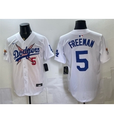 Men Los Angeles Dodgers x One Piece 5 Freddie Freeman White Vapor Premier Limited Stitched Baseball Jersey Men Los Angeles Dodgers x One Piece 5 Freddie Freeman White Vapor Premier Limited Stitched Baseball Jersey