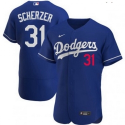 Men Men Los Angeles Dodgers 31 Max Scherzer Royal Alternate Jersey