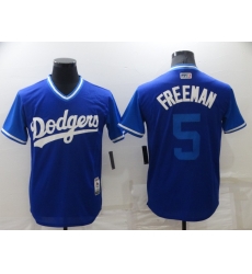 Men's Los Angeles Dodgers #5 Freddie Freeman Royal-Light Blue 2018 Players Weekend Authentic Jersey