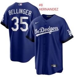 Men's Los Angeles Dodgers Enrique Hernandez #8 Nike Royal City Connect Stitched Jersey