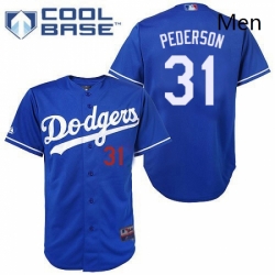 Mens Majestic Los Angeles Dodgers 31 Joc Pederson Replica Royal Blue Cool Base MLB Jersey