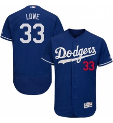 Mens Majestic Los Angeles Dodgers 33 Mark Lowe Royal Blue Alternate Flex Base Authentic Collection MLB Jersey