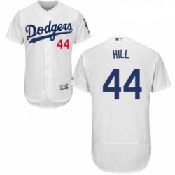 Mens Majestic Los Angeles Dodgers 44 Rich Hill White Home Flex Base Authentic Collection MLB Jersey