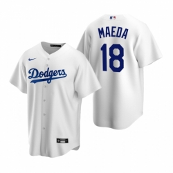 Mens Nike Los Angeles Dodgers 18 Kenta Maeda White Home Stitched Baseball Jerse