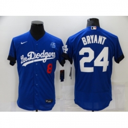 Men's Nike Los Angeles Dodgers #24 Kobe Bryant Blue Elite City Player Jersey