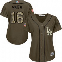 Will Smith Womens Los Angeles Dodgers Green Authentic Salute To Service Jersey Majestic