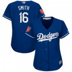 Will Smith Womens Los Angeles Dodgers Royal Replica Cool Base 2018 Spring Training Jersey Majestic